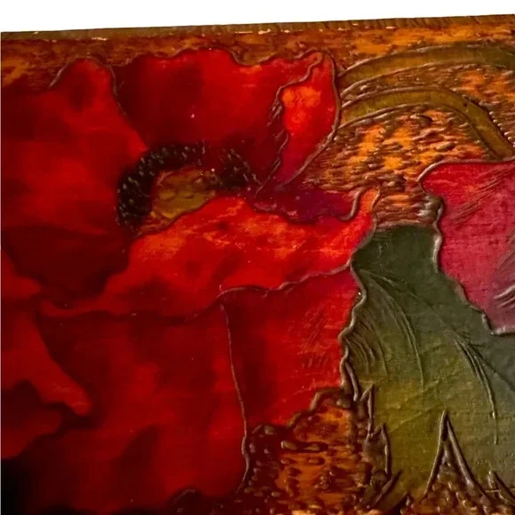 Antique Engraved Wood Cigar Box Ibor City - Picture 7 of 7